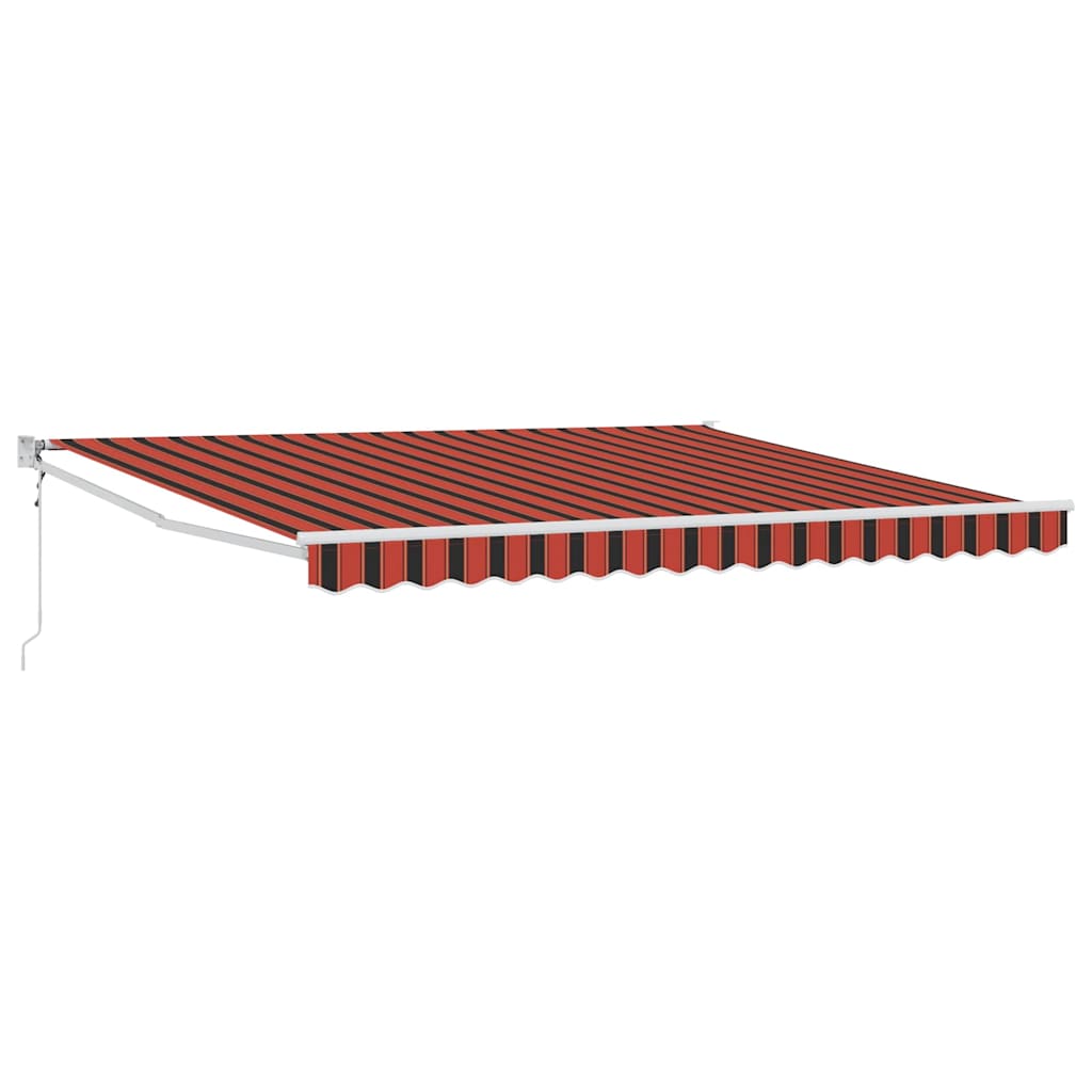 Vidaxl inklapbaar zonnescherm rood en zwart 350 x 250 cm stof en staal