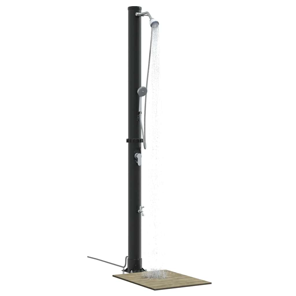 Vidaxl buitenzonne-douche zwart 217 cm pvc en aluminium
