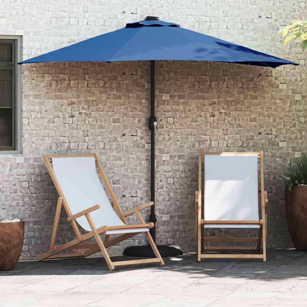 Vidaxl tuinparasol azurblauw 294 x 150 x 224 cm polyester en staal