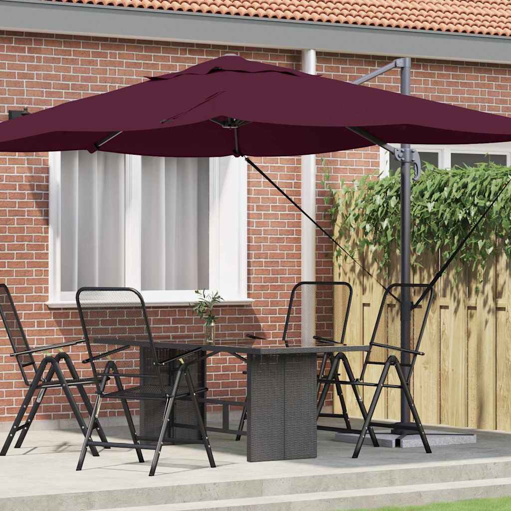 Vidaxl parasol bordeaux rood 351 x 250 x 260 cm polyester en aluminium