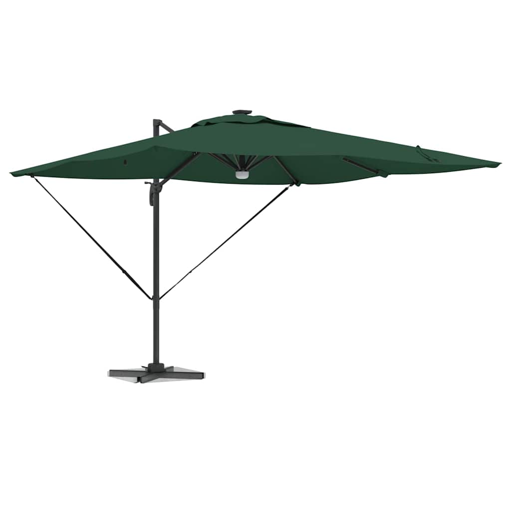 Vidaxl roma parasol groen 286 x 284 x 270 cm aluminium en polyester