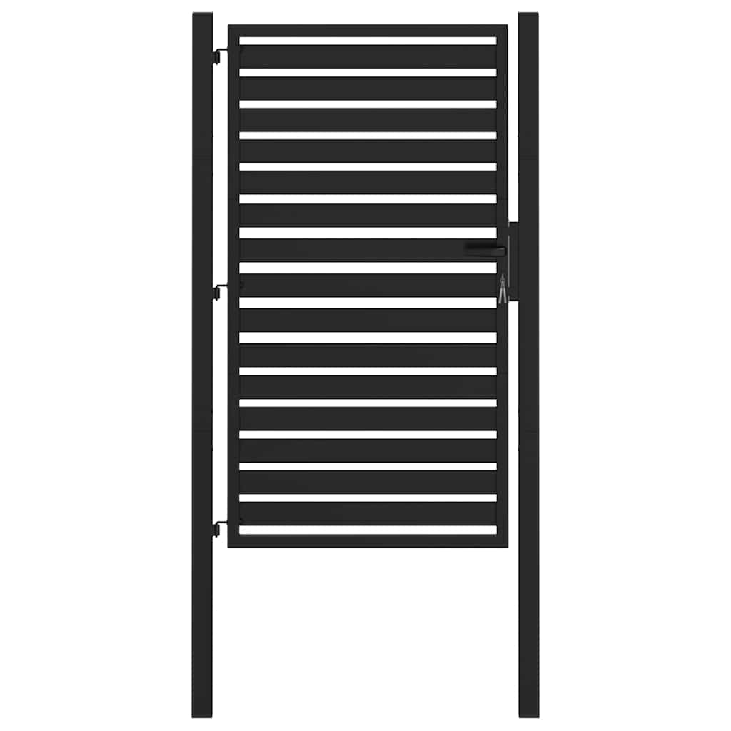 Vidaxl tuinpoort afsluitbaar 100x150 cm aluminium zwart