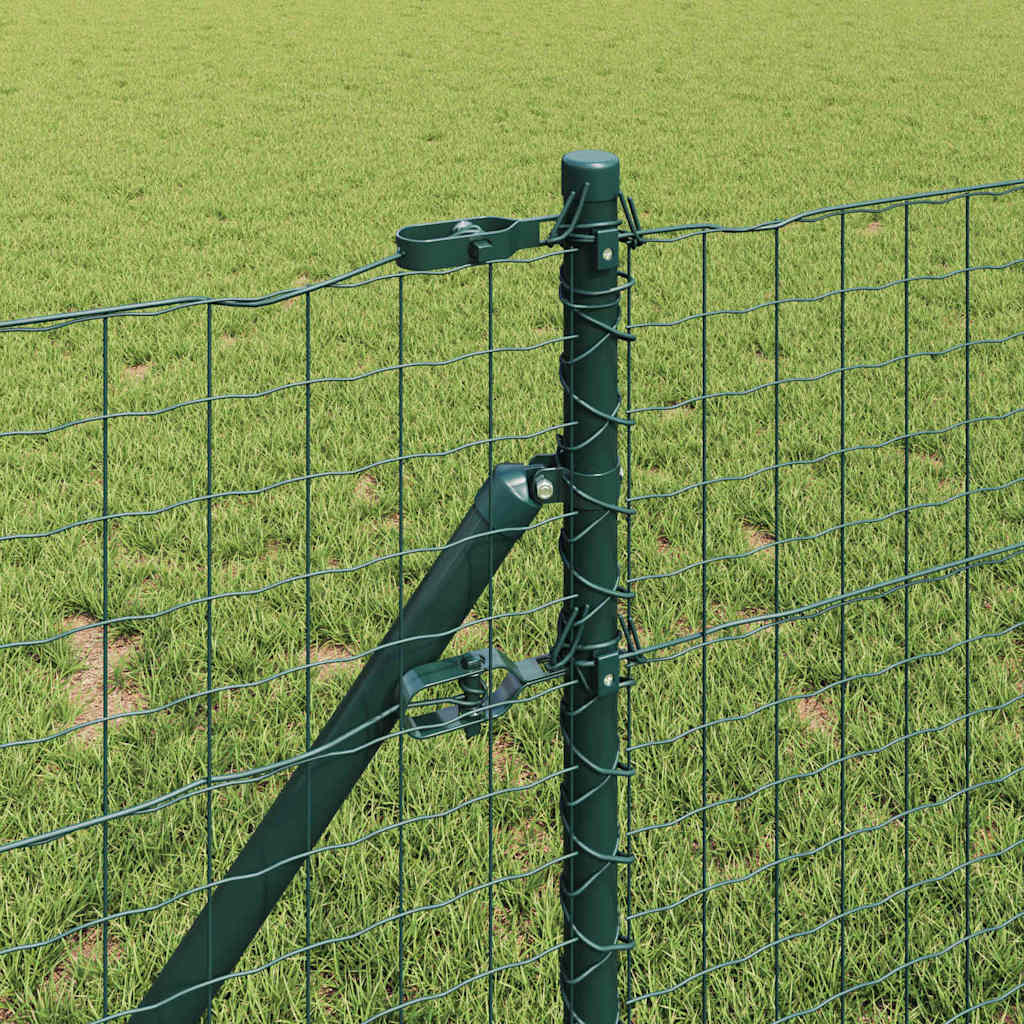 Vidaxl afrasteringspaal 13 pcs groen staal
