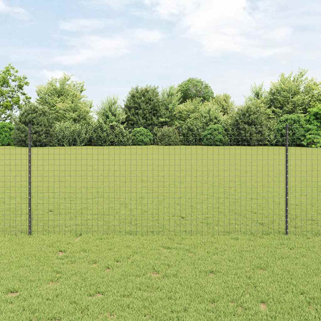 Vidaxl afrasteringspaal 5 pcs grijs 100 cm staal