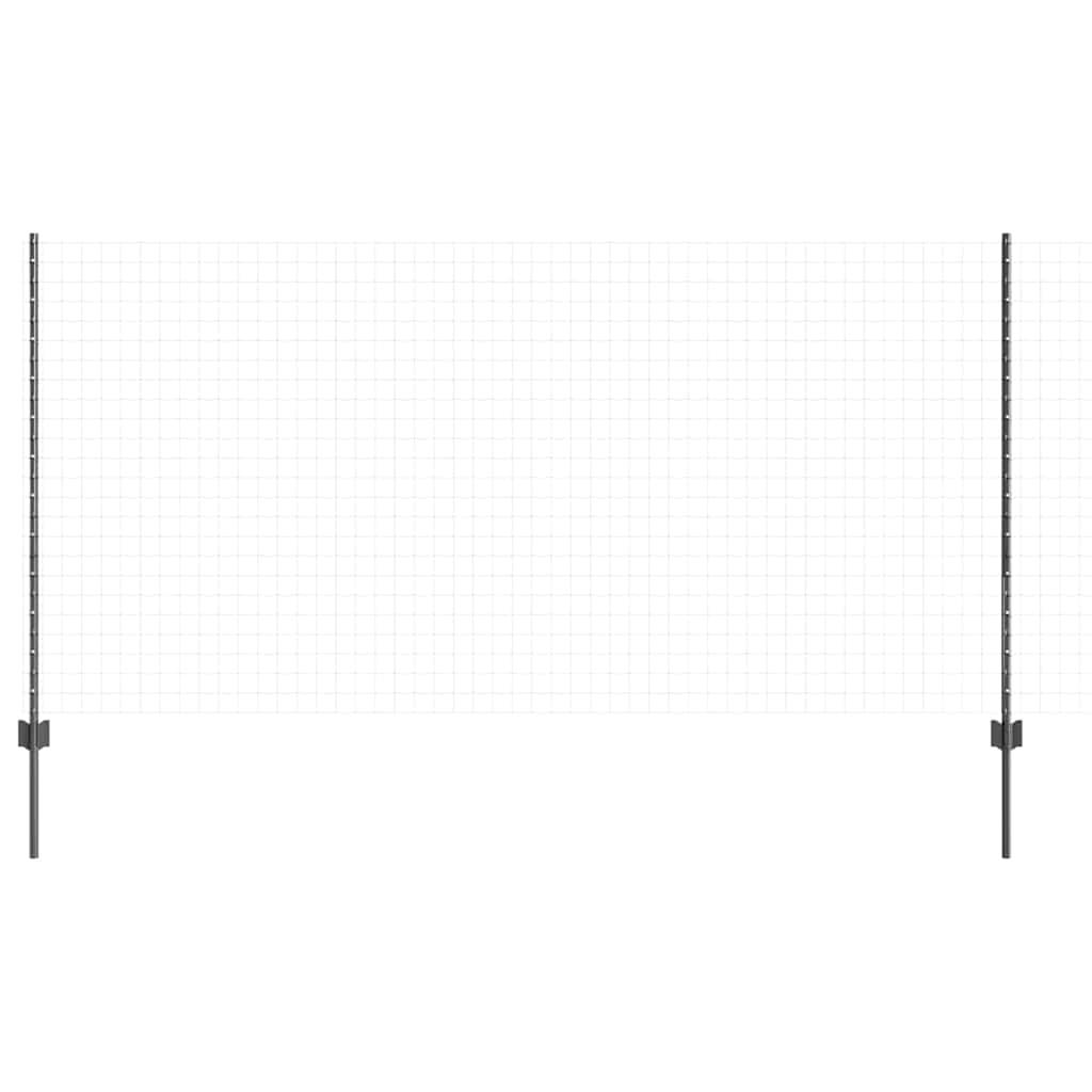 Vidaxl afrasteringspaal 5 pcs grijs 120 cm staal