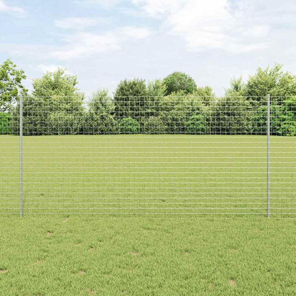 Vidaxl afrasteringspaal 5 pcs zilver 120 cm staal