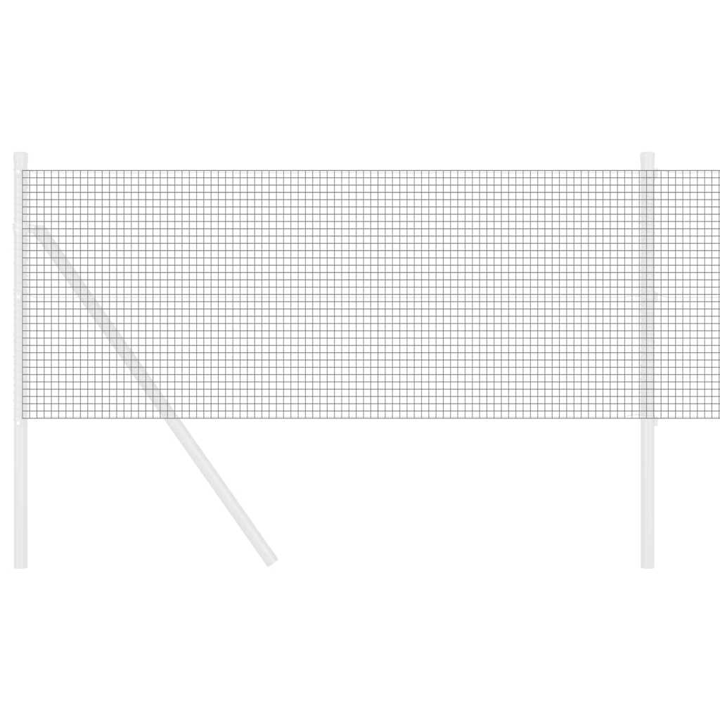 Vidaxl gelaste draadhek grijs 0.8 x 10 m