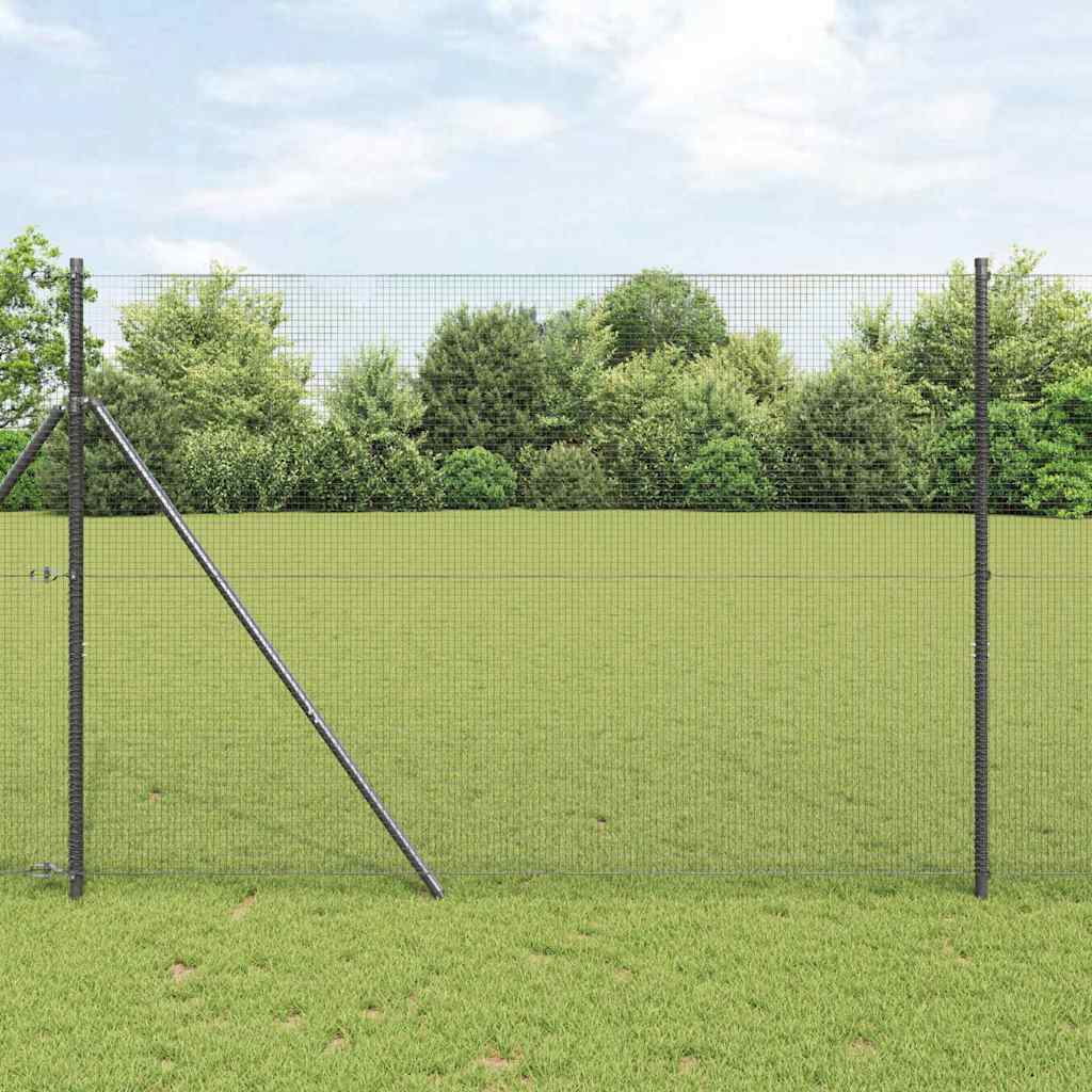 Vidaxl gelaste draadhek grijs 1.6 x 25 m