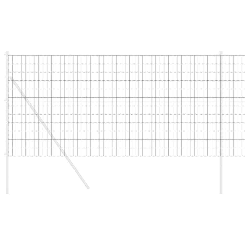 Vidaxl euro hek grijs 1,4 x 10 m pvc-gecoat ijzer