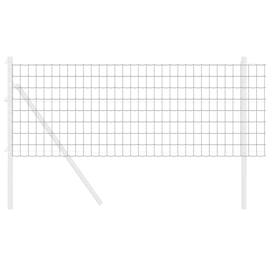 Vidaxl euro hek grijs 0.6 x 25 m pvc-gecoat ijzer