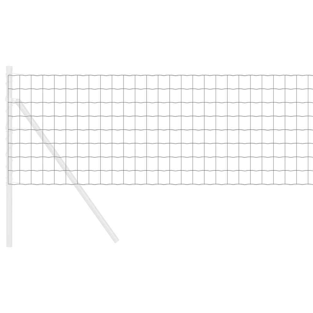 Vidaxl euro hek grijs 0.4 x 10 m pvc-gecoat ijzer