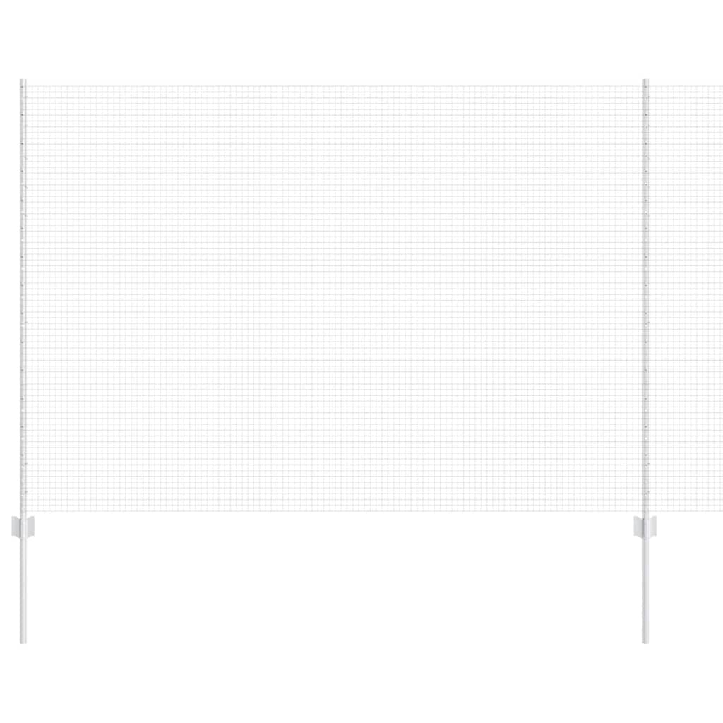 Vidaxl hek met paal zilver 1,5 x 25 m staal