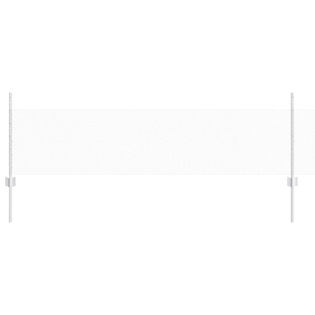Vidaxl hek met paal zilver 0,5 x 10 m staal