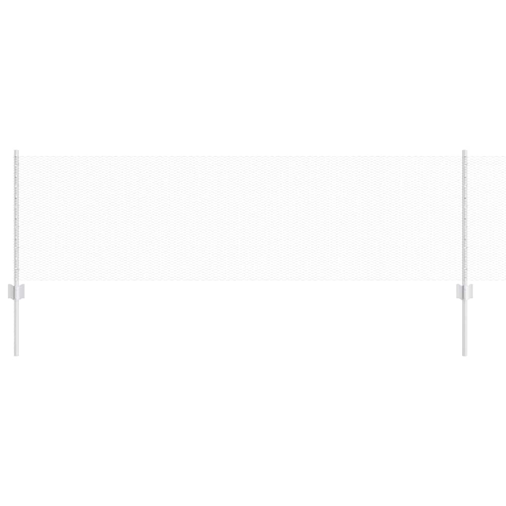 Vidaxl hek met paal zilver 0,6 x 10 m staal