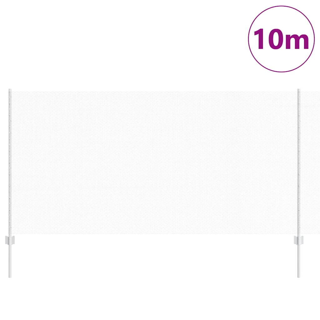 Vidaxl hek met paal zilver 1,2 x 10 m staal