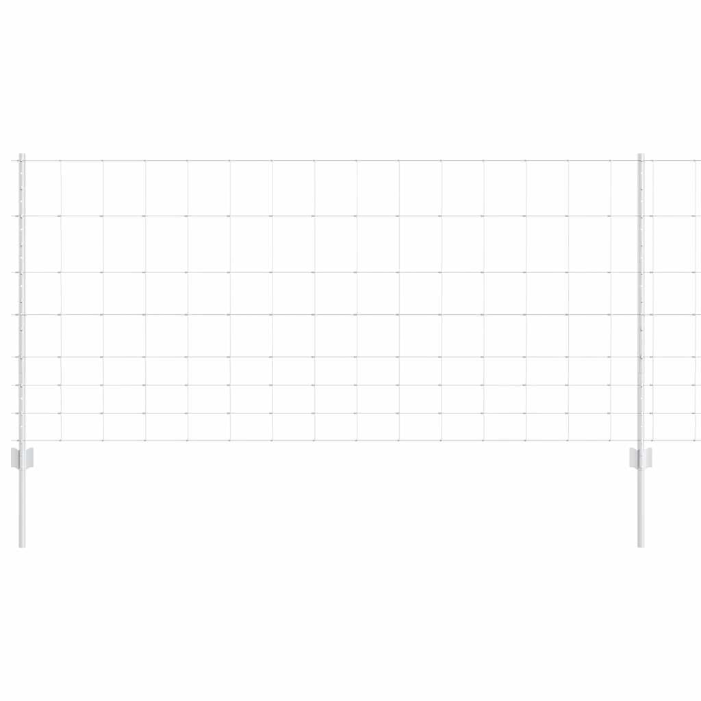 Vidaxl hek met paal zilver 1 x 25 m staal