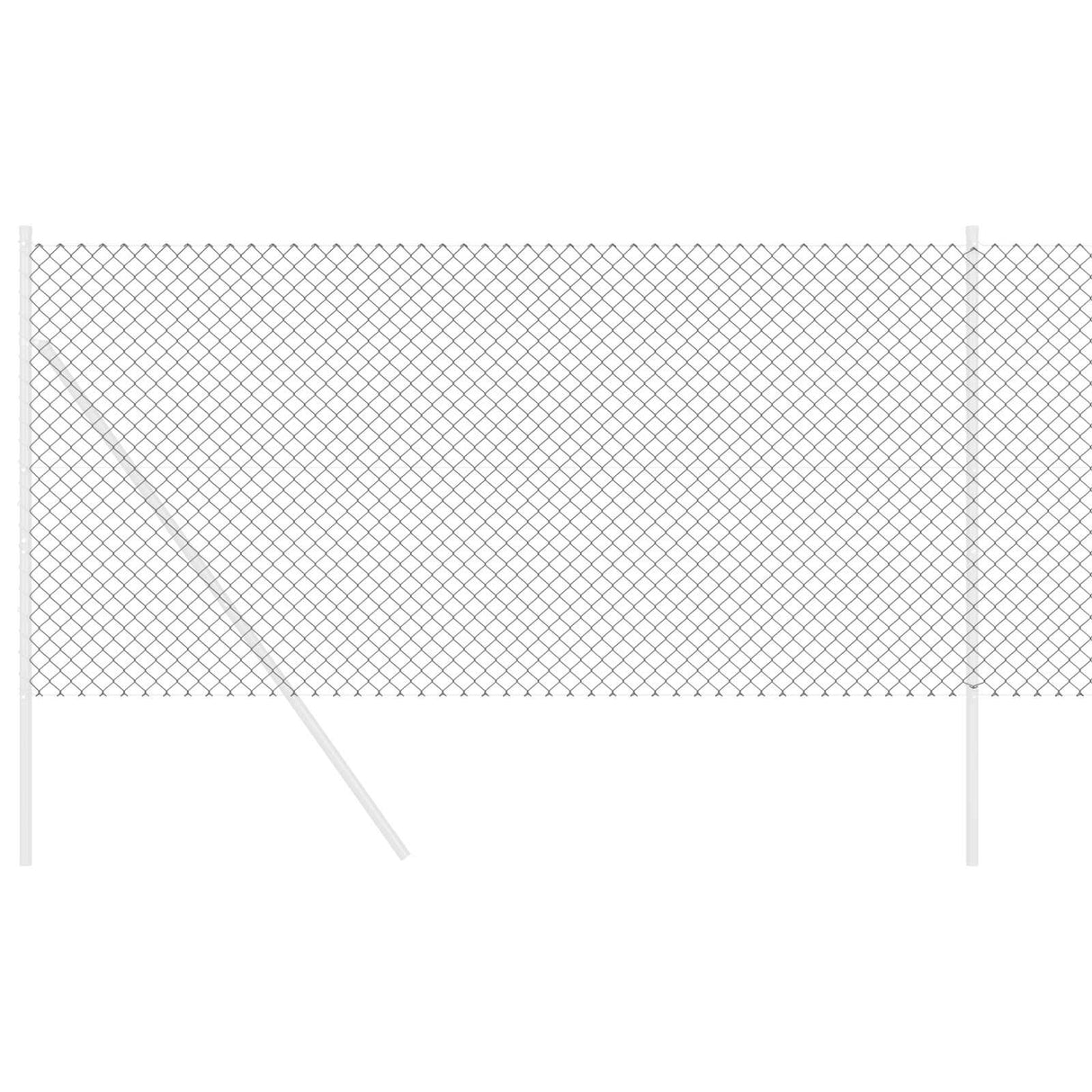 Vidaxl kettenschakelhek grijs 10 x 1,4 m staal