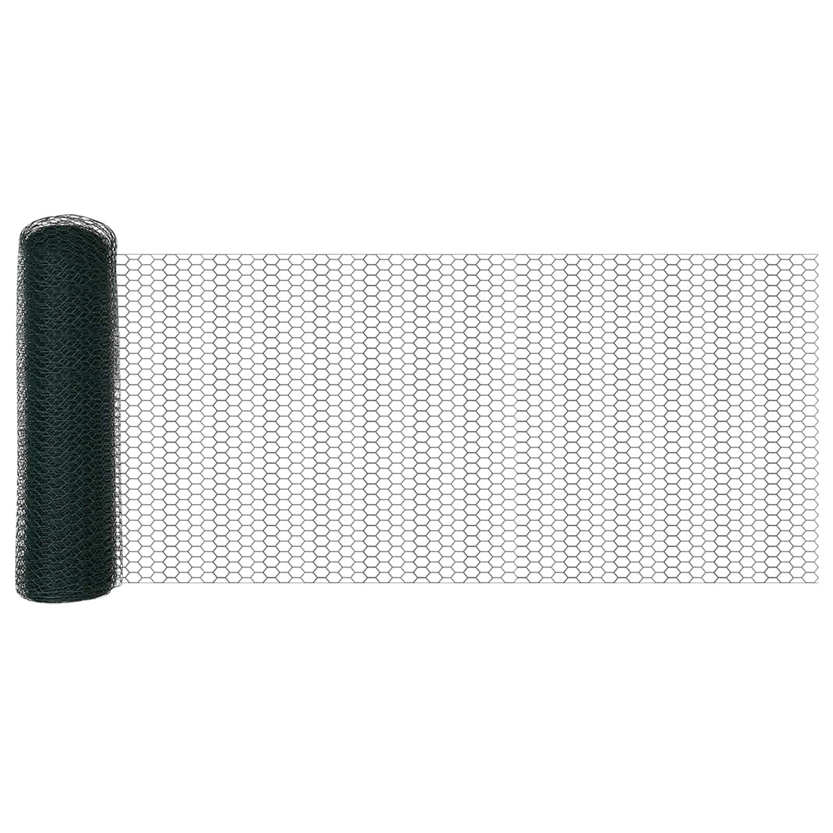 Vidaxl hexagon hek groen 0,6 x 10 m pvc