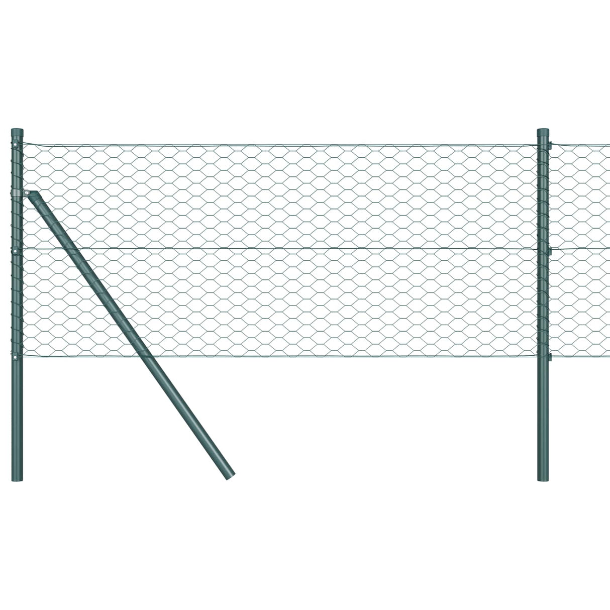 Vidaxl hexagon hek groen 0,8 x 10 m pvc