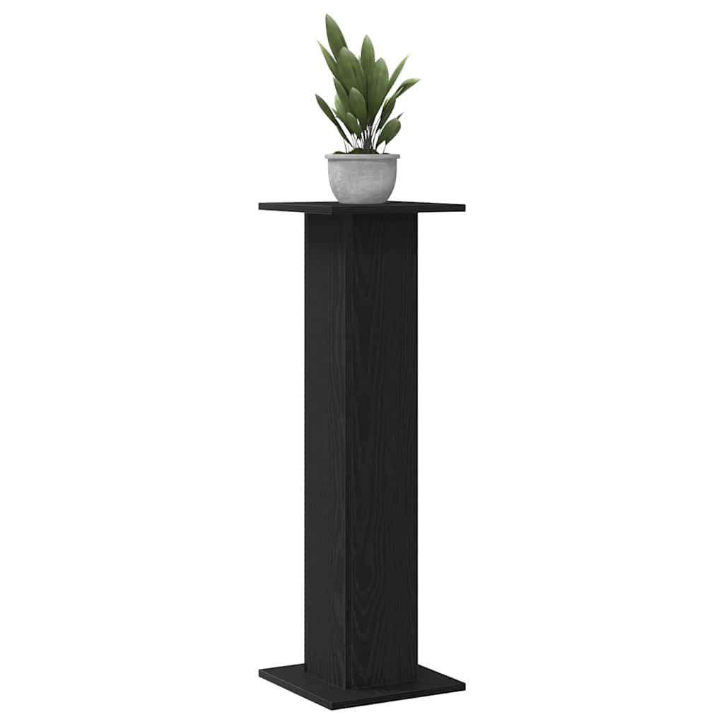 Vidaxl plantenstandaard 2 pcs zwart eiken 30 x 30 x 95 cm bewerkt hout
