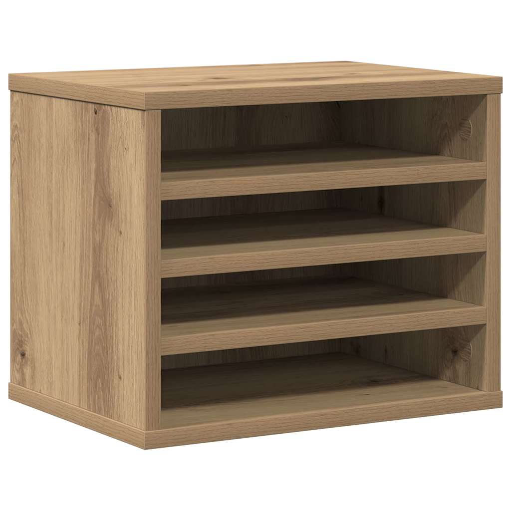 Vidaxl bureau organizer artisan eiken 36 x 26 x 29,5 cm bewerkt hout