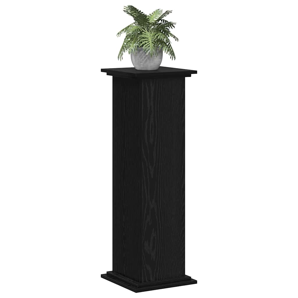 Vidaxl plantenstandaard zwart eiken 33 x 33 x 100 cm bewerkt hout