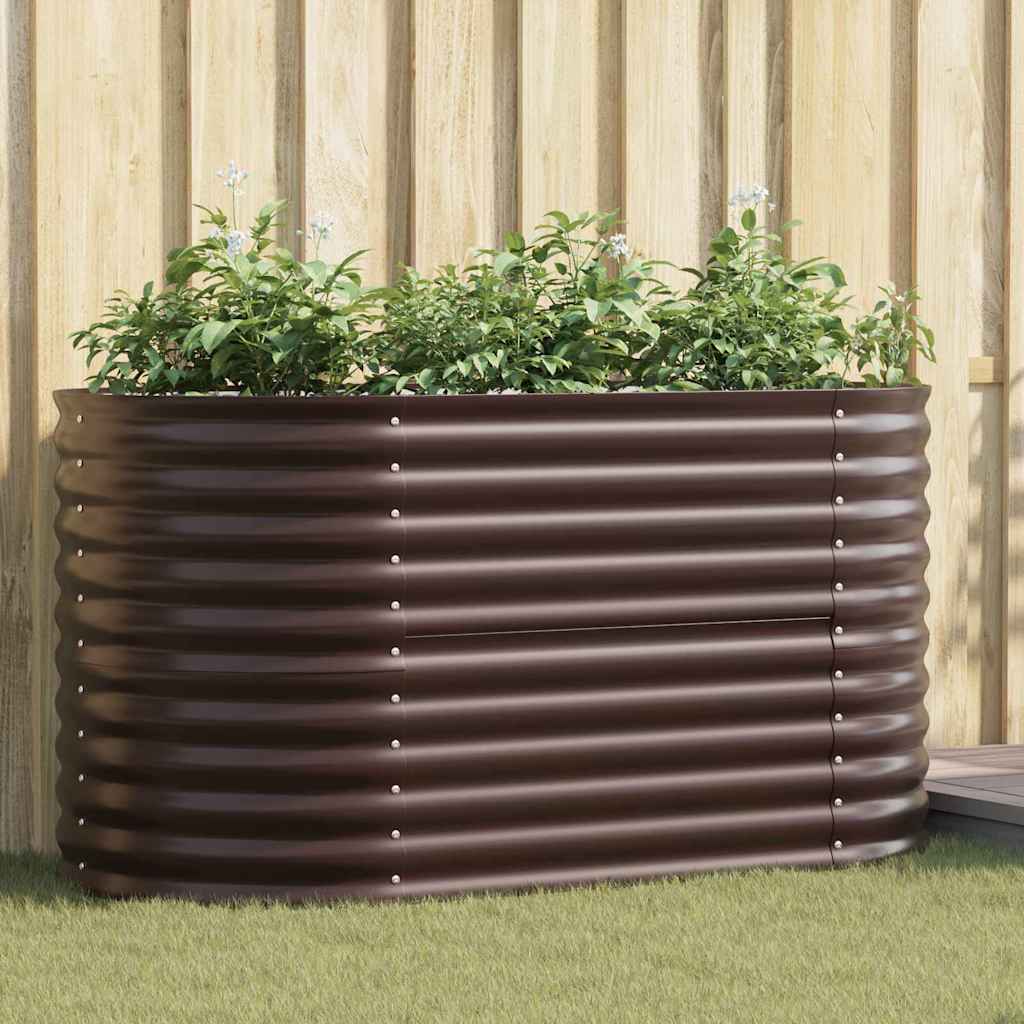 Vidaxl verhoogd bed bruin 160 x 80 x 81 cm staal