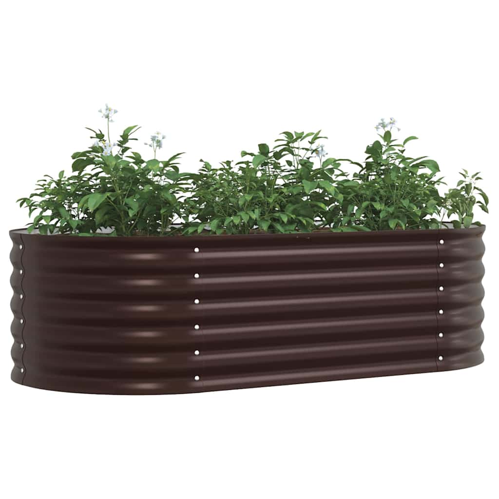 Vidaxl verhoogd bed bruin 160 x 80 x 44 cm staal