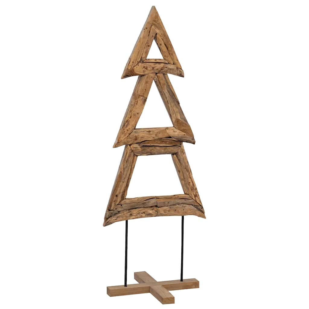 Vidaxl kerstboom met standaard bruin 90 cm massief teakhout