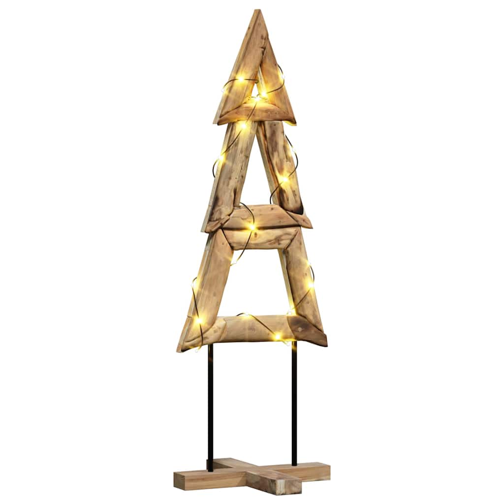 Vidaxl kerstboom met standaard bruin 120 cm massief teakhout