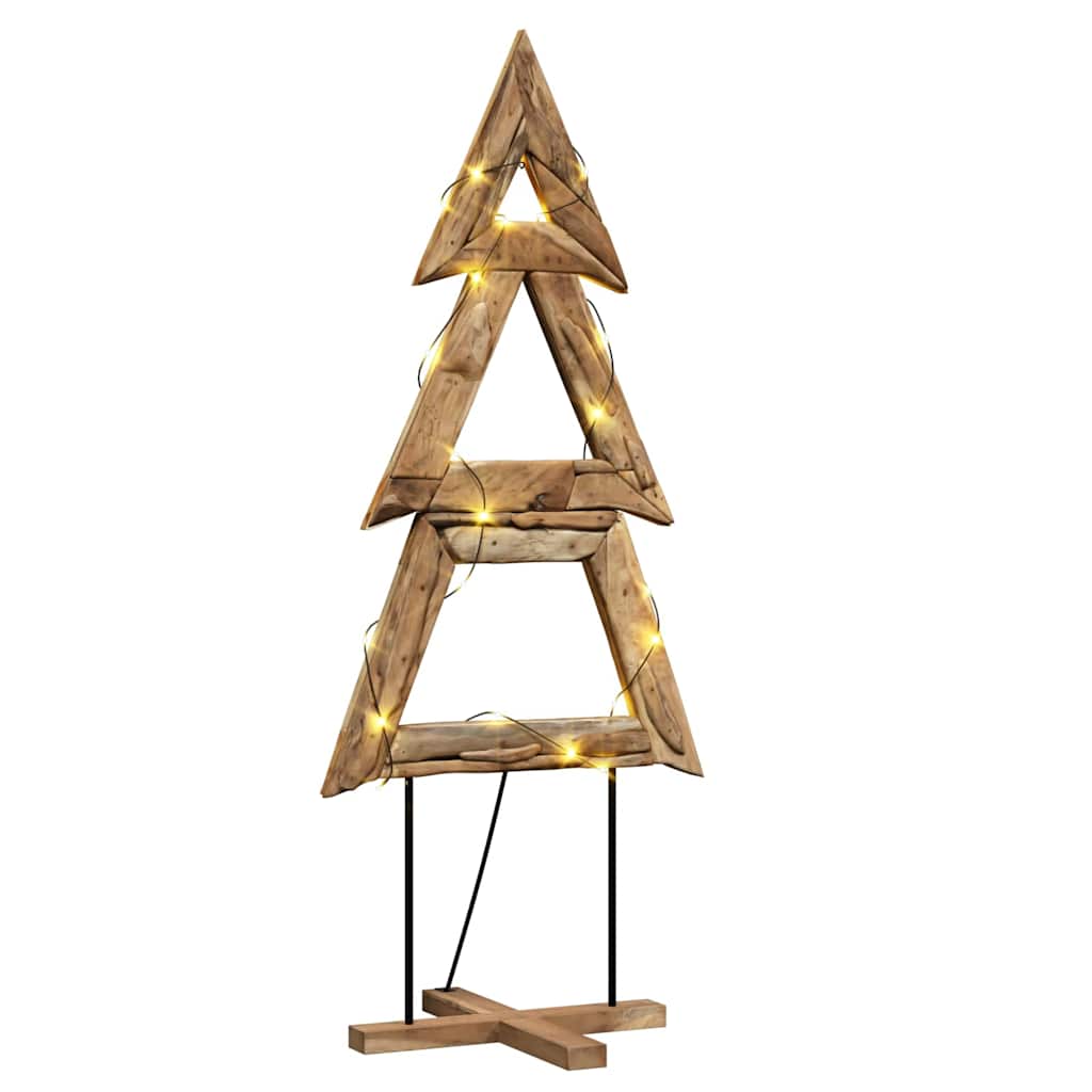 Vidaxl kerstboom met standaard bruin 181 cm massief teakhout