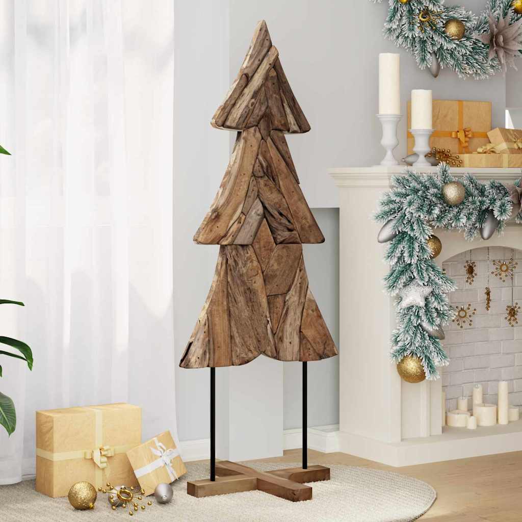 Vidaxl kerstboom met standaard bruin 151 cm massief teakhout