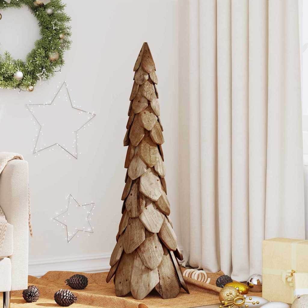Vidaxl kerstboom met standaard bruin 111 cm massief teakhout