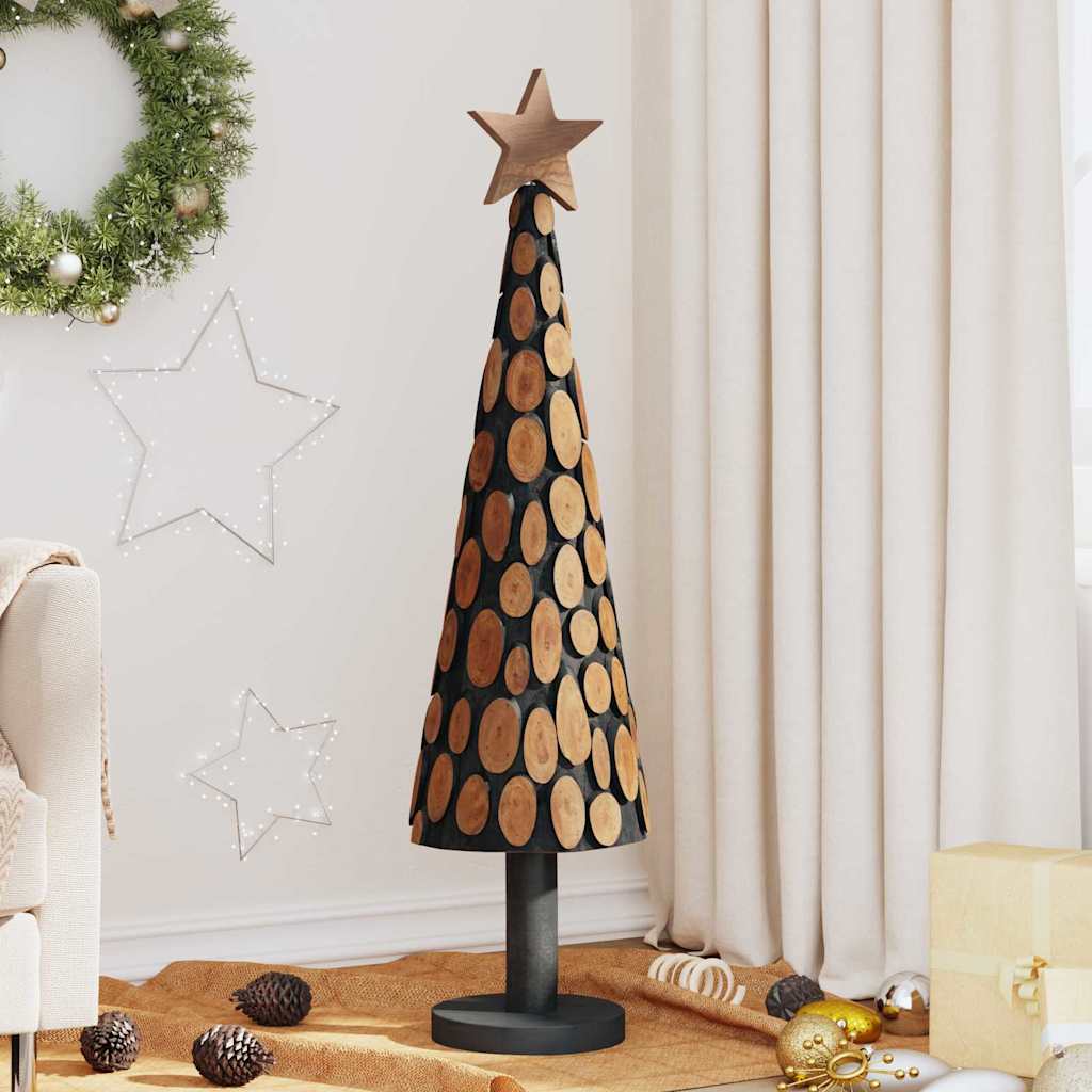 Vidaxl kerstboom met standaard bruin 120 cm massief teakhout