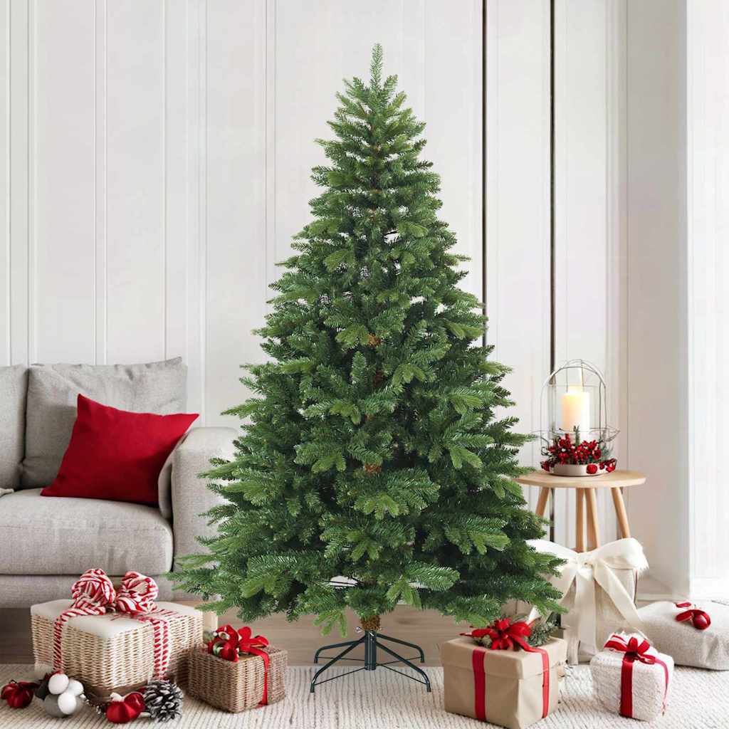 Vidaxl kunstmatige inklapbare kerstboom groen 180 cm pvc, pe en staal