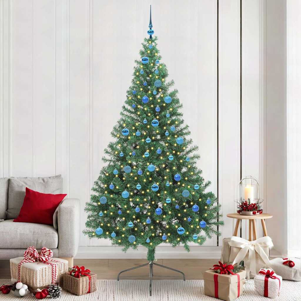 Vidaxl kunstmatig voorverlicht kerstboom met 300 led groen 240 cm pvc