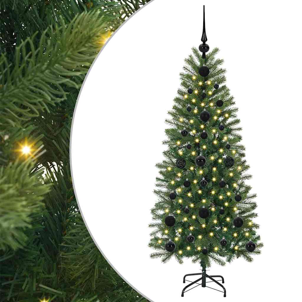 Vidaxl kunstkerstboom met 150 led met standaard groen 120 cm pe en pvc