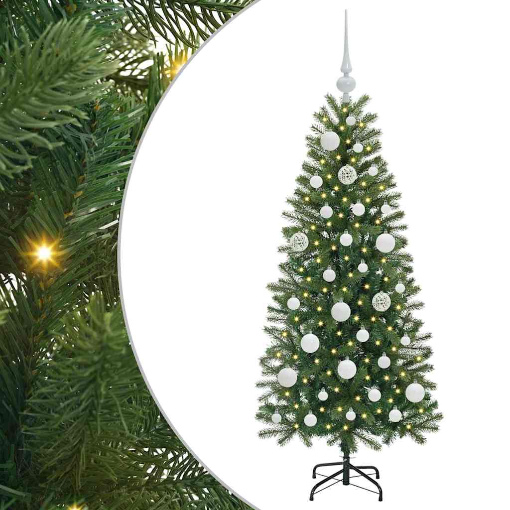 Vidaxl kunstkerstboom met 150 led met standaard groen 120 cm pe en pvc