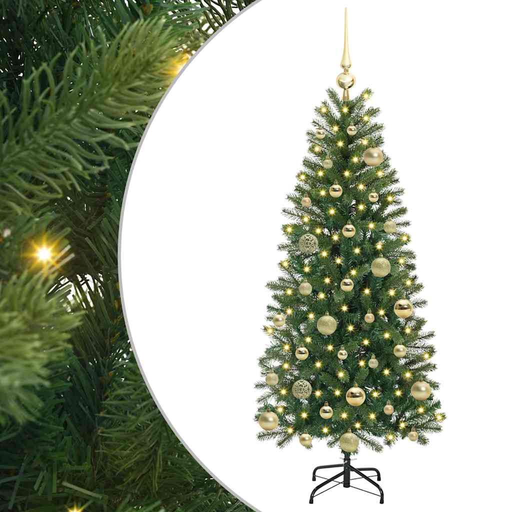 Vidaxl kunstkerstboom met 150 led met standaard groen 120 cm pe en pvc