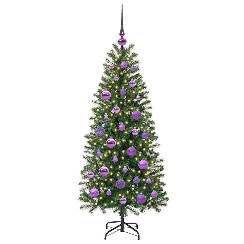 Vidaxl kunstkerstboom met 150 led met standaard groen 120 cm pe en pvc