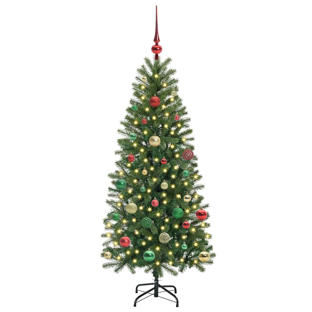 Vidaxl kunstkerstboom met 150 led met standaard groen 150 cm pe en pvc