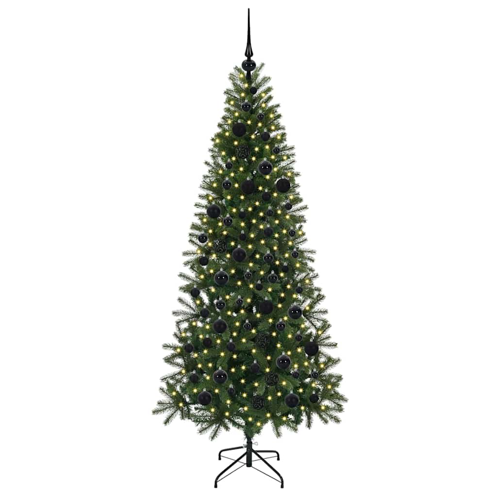 Vidaxl kunstkerstboom met 300 led met standaard groen 180 cm pe en pvc