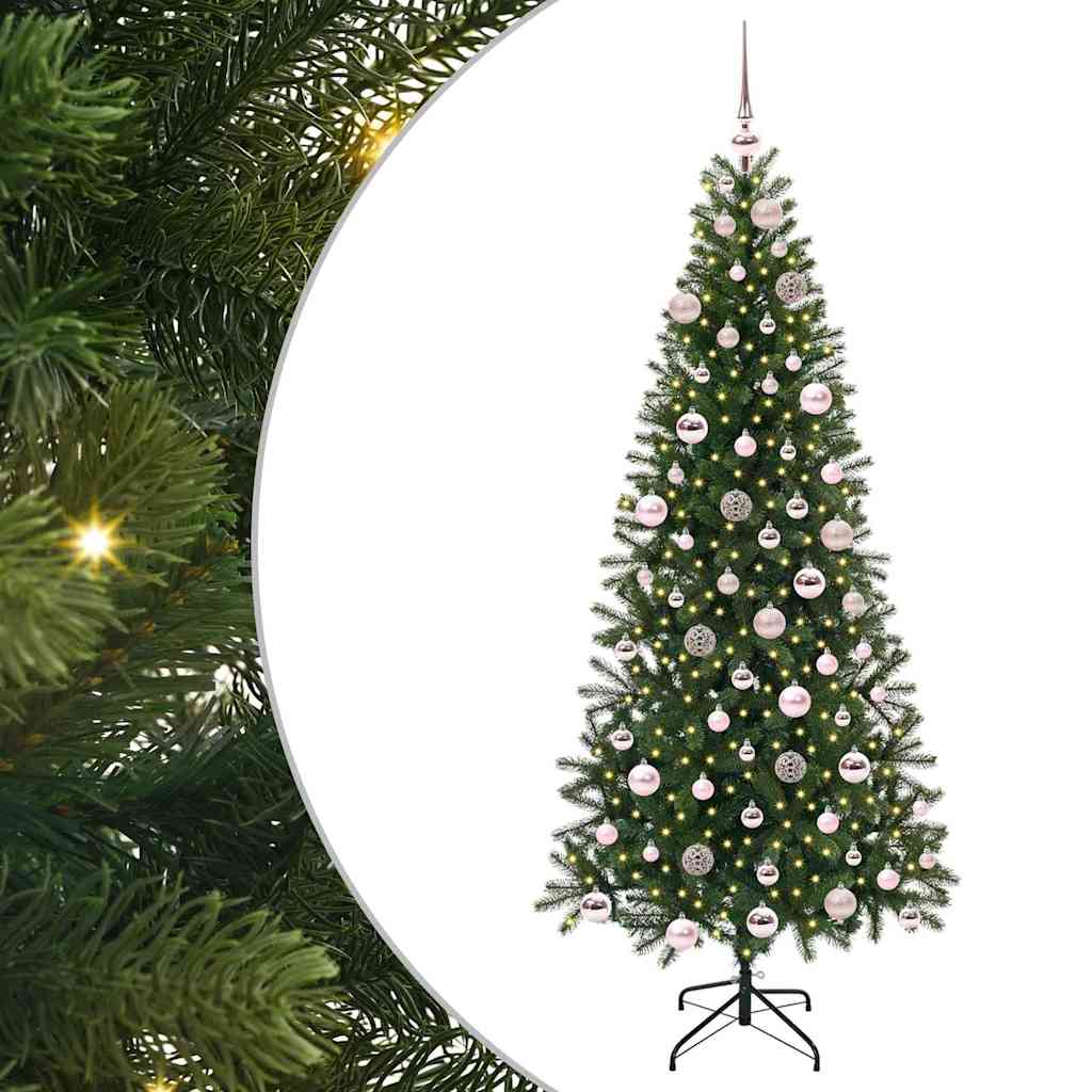 Vidaxl kunstkerstboom met 300 led met standaard groen 180 cm pe en pvc