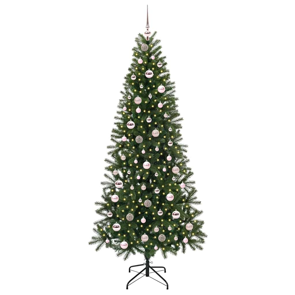 Vidaxl kunstkerstboom met 300 led met standaard groen 210 cm pe en pvc