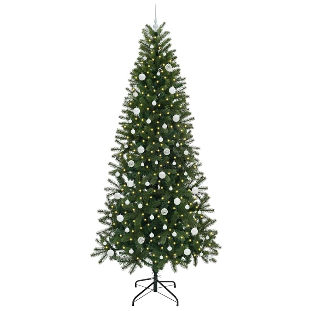 Vidaxl kunstkerstboom met 300 led met standaard groen 240 cm pe en pvc