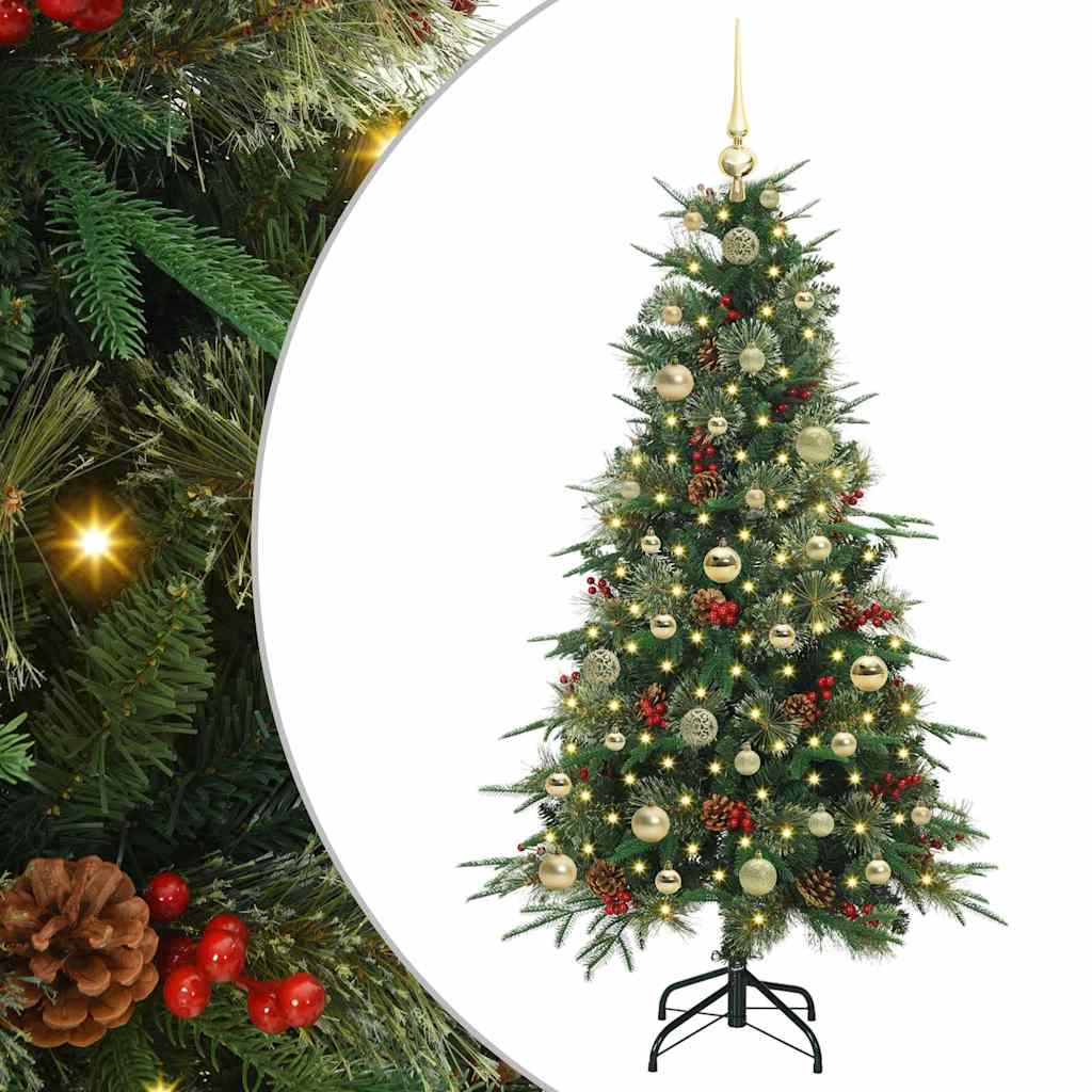 Vidaxl kunstmatige inklapbare kerstboom groen 150 cm pe en pvc