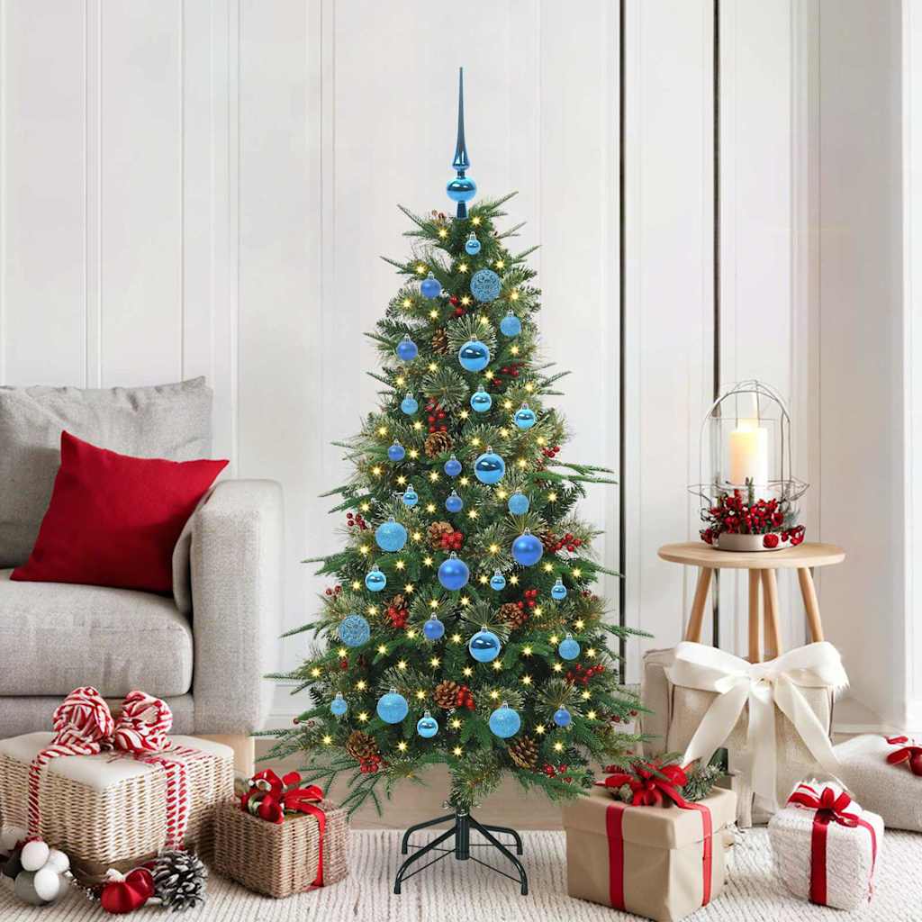 Vidaxl kunstmatige inklapbare kerstboom groen 150 cm pe en pvc