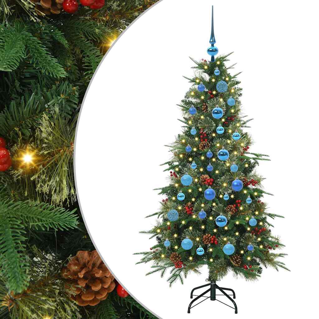 Vidaxl kunstmatige inklapbare kerstboom groen 150 cm pe en pvc