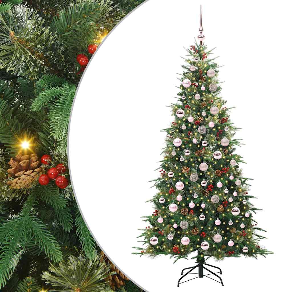 Vidaxl kunstmatige inklapbare kerstboom groen 180 cm pe en pvc