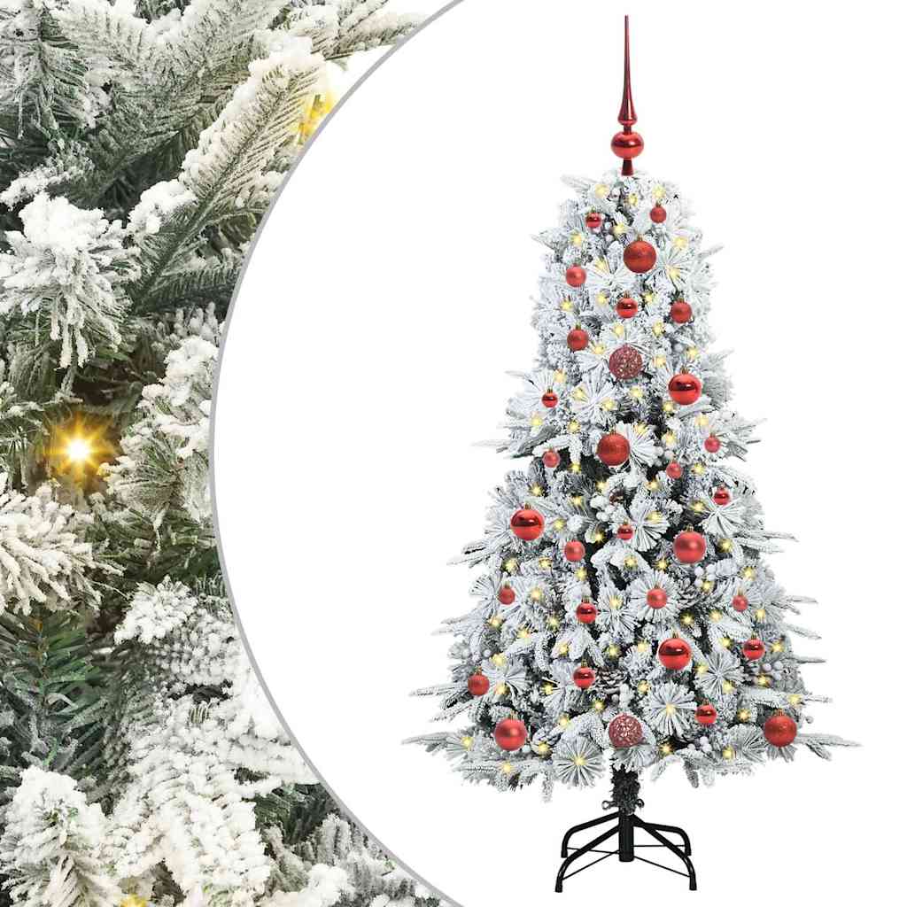 Vidaxl kunstmatige inklapbare kerstboom wit 120 cm pe en pvc